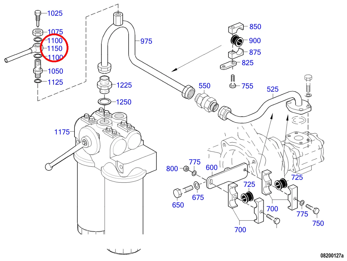 TUBE VENT W/BANJO FTG 8MM
