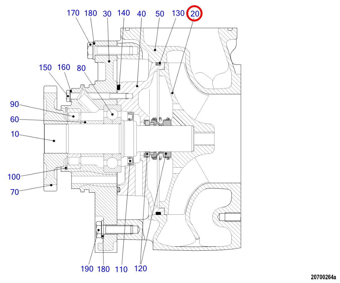 IMPELLER FOR SEAWATER PUMP