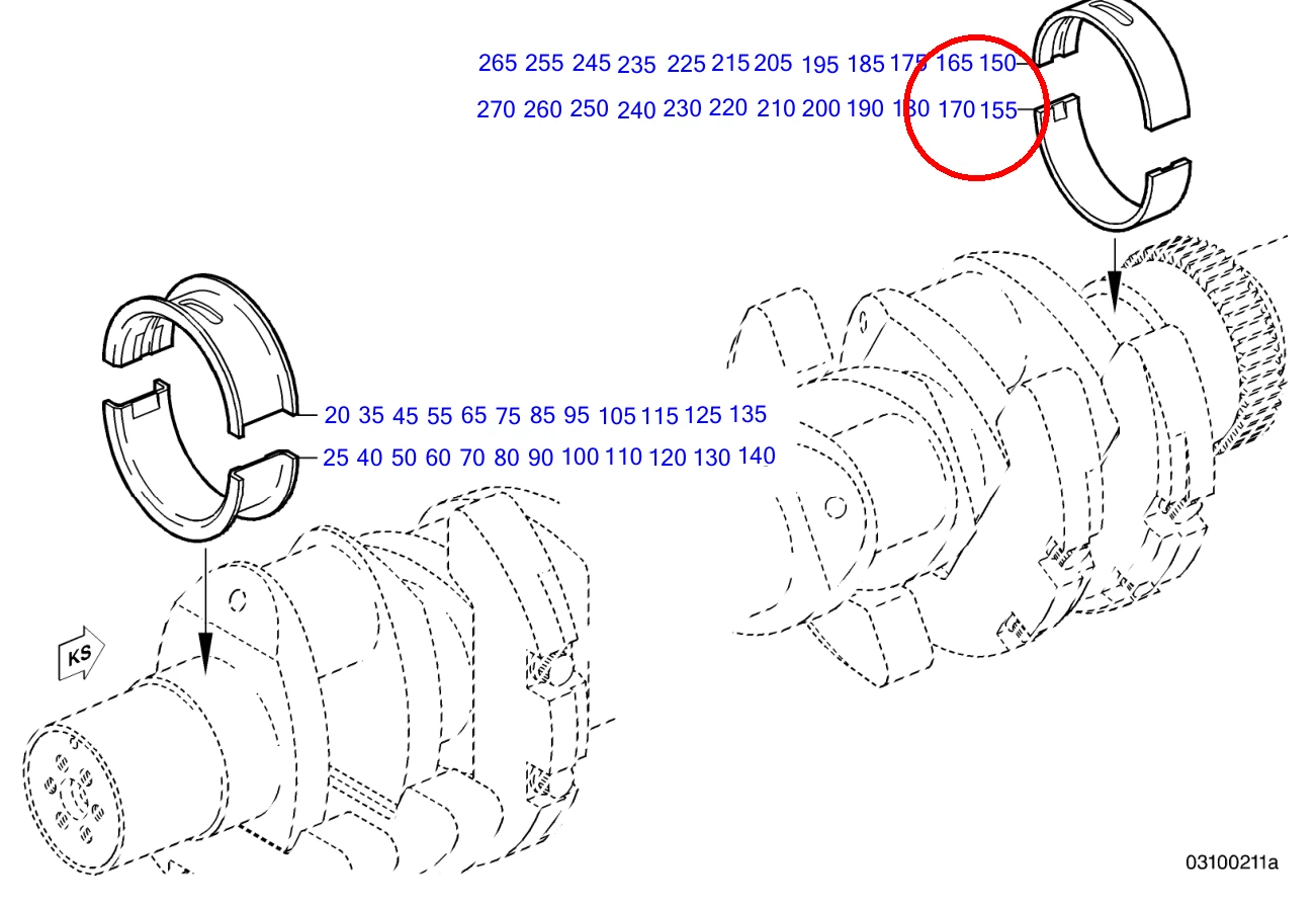 CRANKSHAFT BEARING LOWER HALF - Image 2
