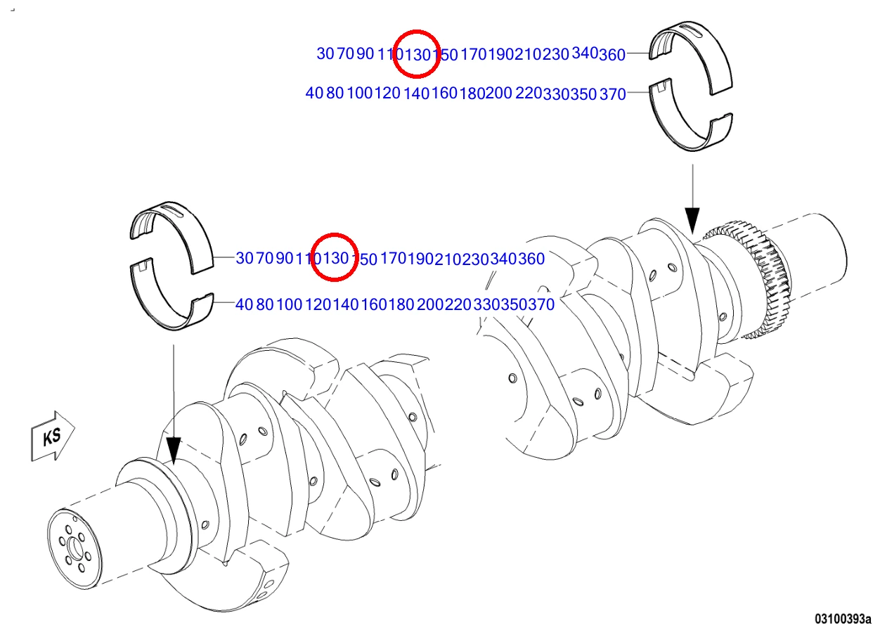 CRANKSHAFT BEARING SIZE 1-0 - Image 2