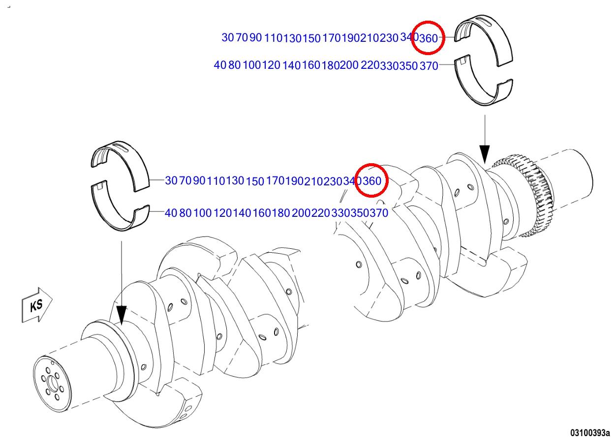 CRANKSHAFT BEARING SIZE 2-3 - Image 2