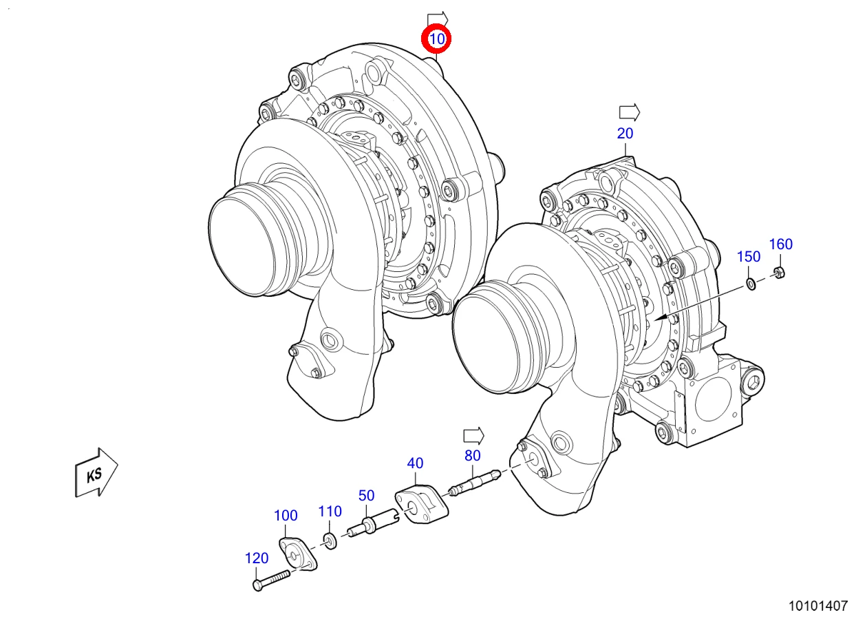 EXHAUST TURBOCHARGER LEFT - Image 2