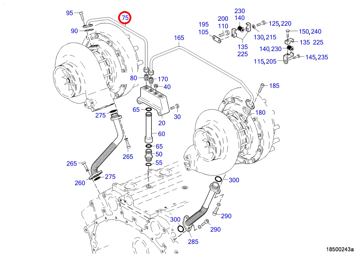 TUBE ASM TURBO OIL SUPPLY A-BANK - Image 2